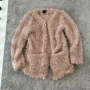 Fuzzy shag light pink jacket